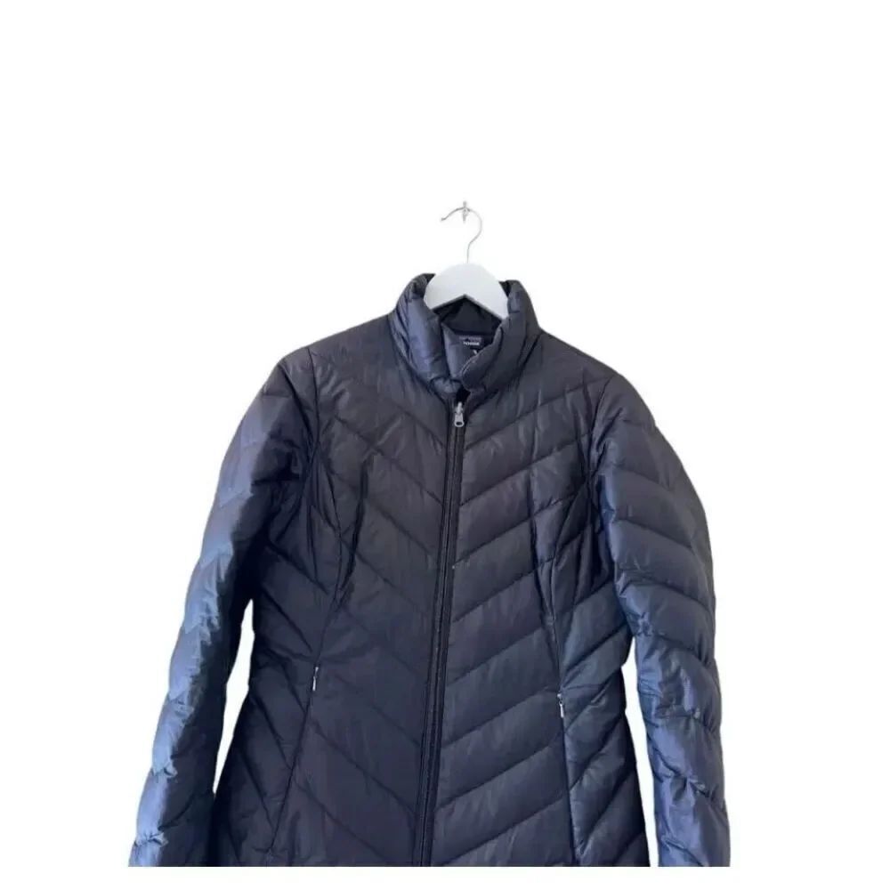 Patagonia Womens Lightweight  Duck Down Puffer Parka Jacket Long Black SZ S - Picture 3 of 12